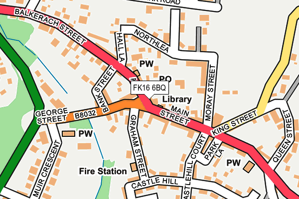 FK16 6BQ map - OS OpenMap – Local (Ordnance Survey)