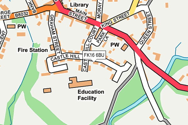 FK16 6BU map - OS OpenMap – Local (Ordnance Survey)