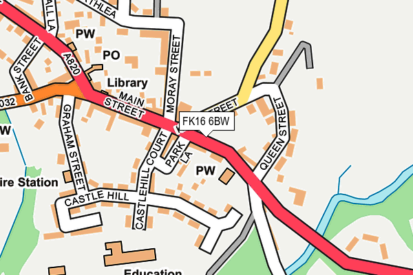 FK16 6BW map - OS OpenMap – Local (Ordnance Survey)