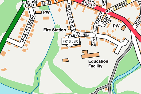 FK16 6BX map - OS OpenMap – Local (Ordnance Survey)