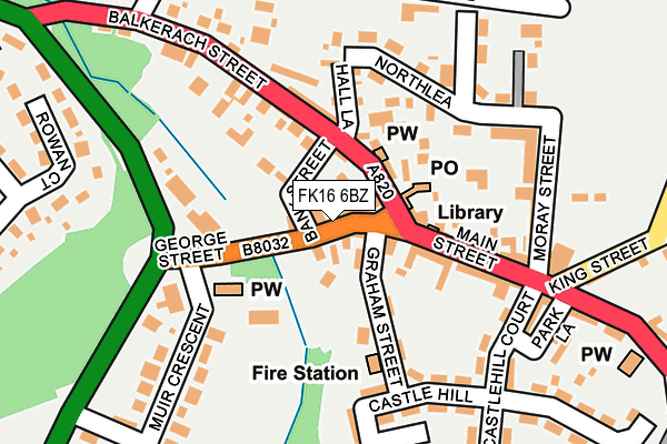 FK16 6BZ map - OS OpenMap – Local (Ordnance Survey)