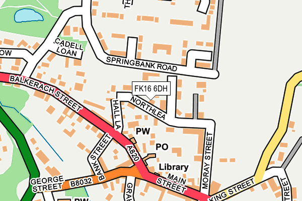 FK16 6DH map - OS OpenMap – Local (Ordnance Survey)