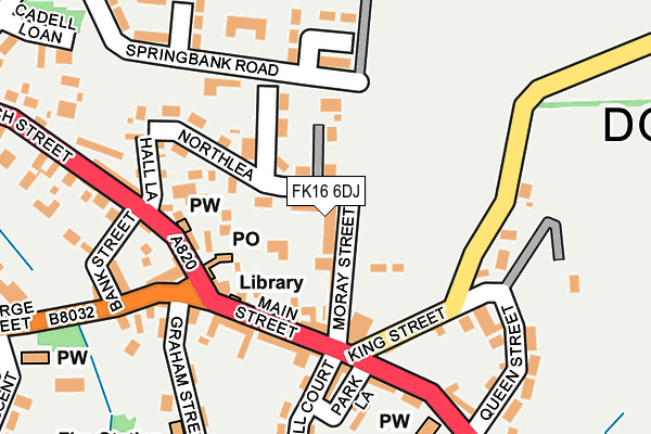 FK16 6DJ map - OS OpenMap – Local (Ordnance Survey)