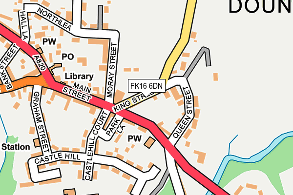 FK16 6DN map - OS OpenMap – Local (Ordnance Survey)