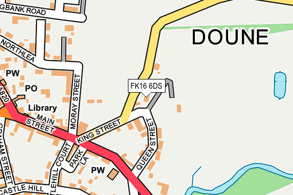 FK16 6DS map - OS OpenMap – Local (Ordnance Survey)