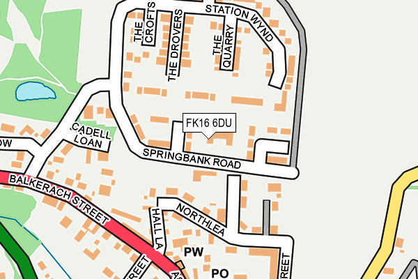 FK16 6DU map - OS OpenMap – Local (Ordnance Survey)