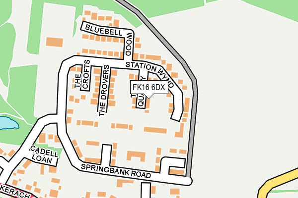 FK16 6DX map - OS OpenMap – Local (Ordnance Survey)
