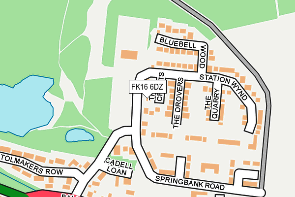 FK16 6DZ map - OS OpenMap – Local (Ordnance Survey)