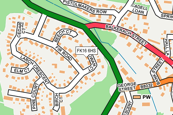 FK16 6HS map - OS OpenMap – Local (Ordnance Survey)