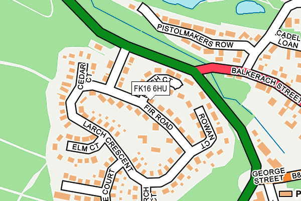 FK16 6HU map - OS OpenMap – Local (Ordnance Survey)