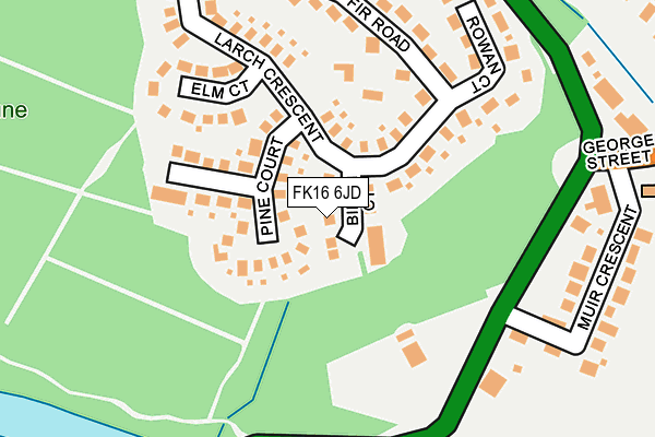 FK16 6JD map - OS OpenMap – Local (Ordnance Survey)