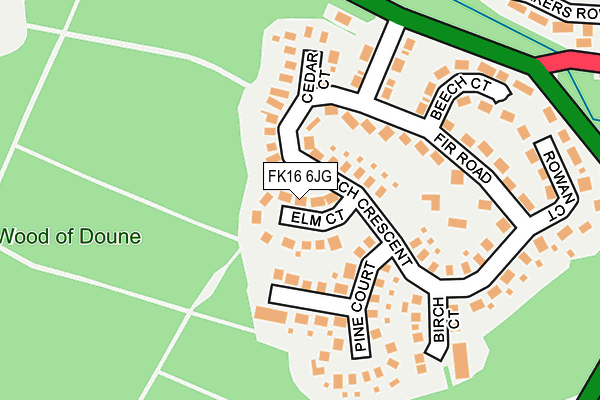 FK16 6JG map - OS OpenMap – Local (Ordnance Survey)