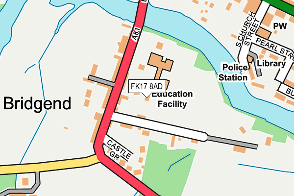FK17 8AD map - OS OpenMap – Local (Ordnance Survey)