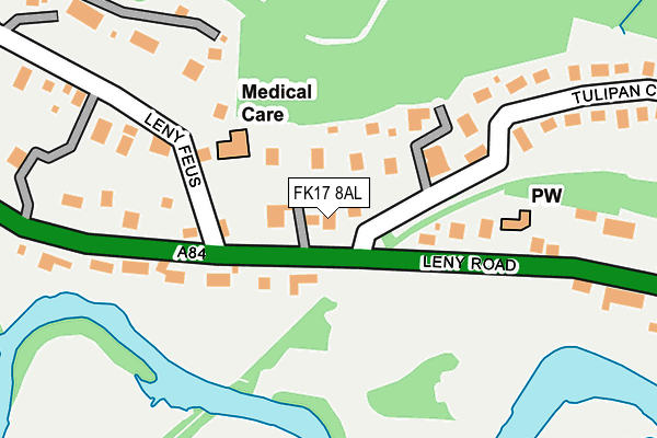 FK17 8AL map - OS OpenMap – Local (Ordnance Survey)
