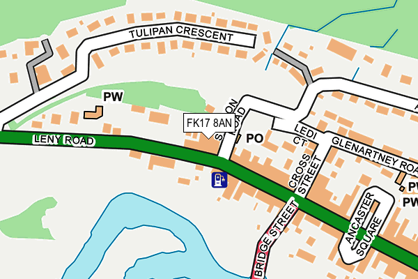 FK17 8AN map - OS OpenMap – Local (Ordnance Survey)