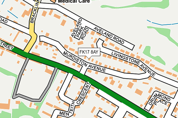 FK17 8AY map - OS OpenMap – Local (Ordnance Survey)