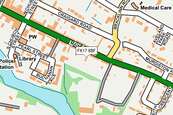 FK17 8BF map - OS OpenMap – Local (Ordnance Survey)