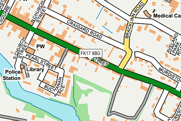 FK17 8BG map - OS OpenMap – Local (Ordnance Survey)