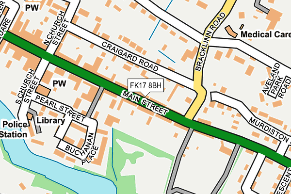 FK17 8BH map - OS OpenMap – Local (Ordnance Survey)