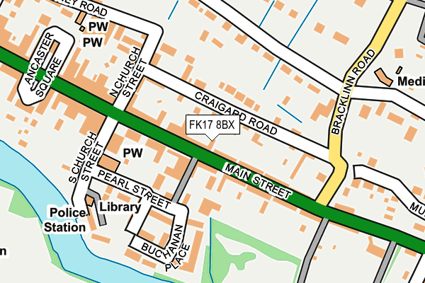 FK17 8BX map - OS OpenMap – Local (Ordnance Survey)