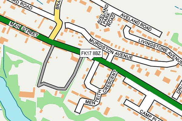FK17 8BZ map - OS OpenMap – Local (Ordnance Survey)