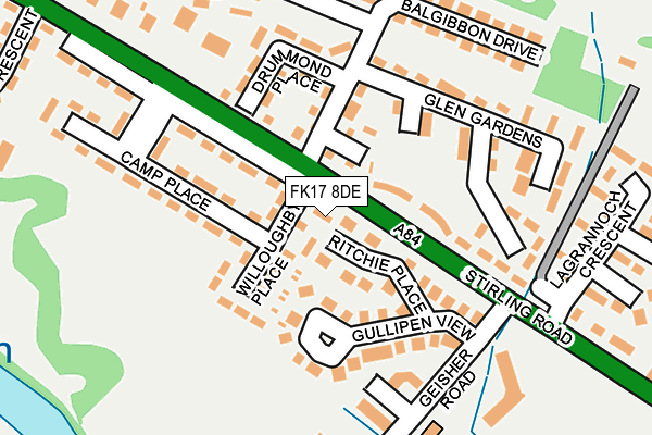 FK17 8DE map - OS OpenMap – Local (Ordnance Survey)