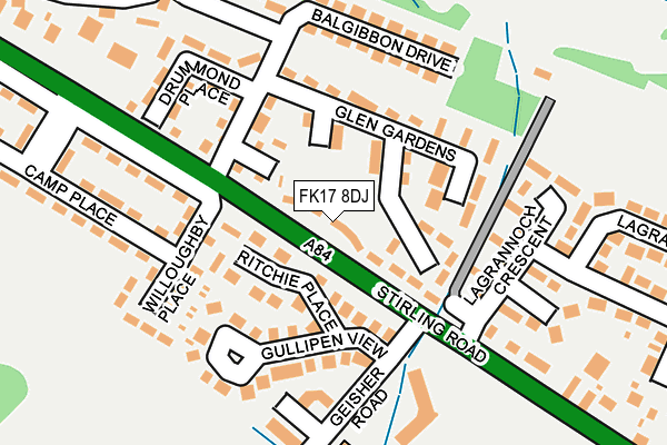 FK17 8DJ map - OS OpenMap – Local (Ordnance Survey)