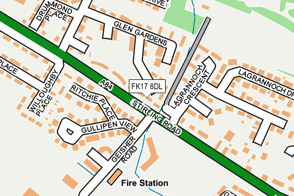 FK17 8DL map - OS OpenMap – Local (Ordnance Survey)