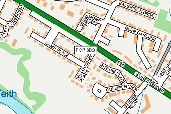 FK17 8DQ map - OS OpenMap – Local (Ordnance Survey)