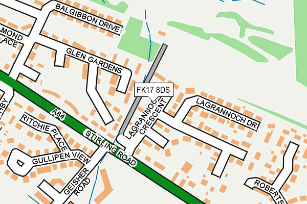 FK17 8DS map - OS OpenMap – Local (Ordnance Survey)