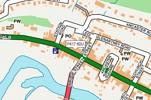 FK17 8DU map - OS OpenMap – Local (Ordnance Survey)