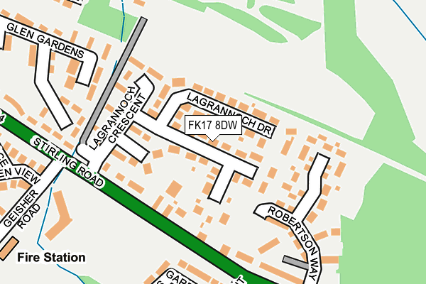 FK17 8DW map - OS OpenMap – Local (Ordnance Survey)