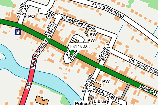 FK17 8DX map - OS OpenMap – Local (Ordnance Survey)