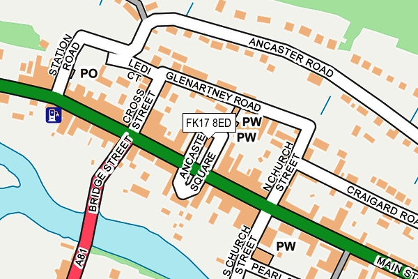 FK17 8ED map - OS OpenMap – Local (Ordnance Survey)