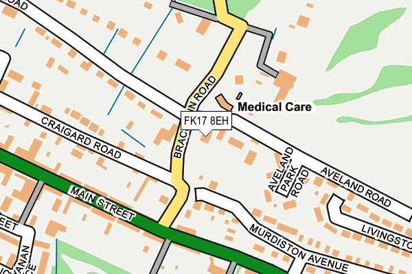 FK17 8EH map - OS OpenMap – Local (Ordnance Survey)