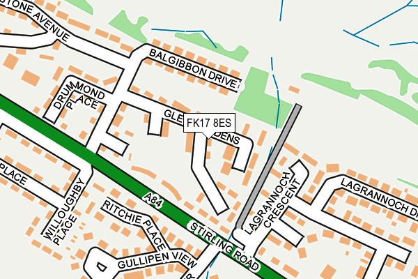 FK17 8ES map - OS OpenMap – Local (Ordnance Survey)