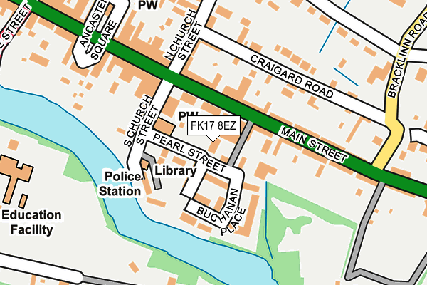 FK17 8EZ map - OS OpenMap – Local (Ordnance Survey)