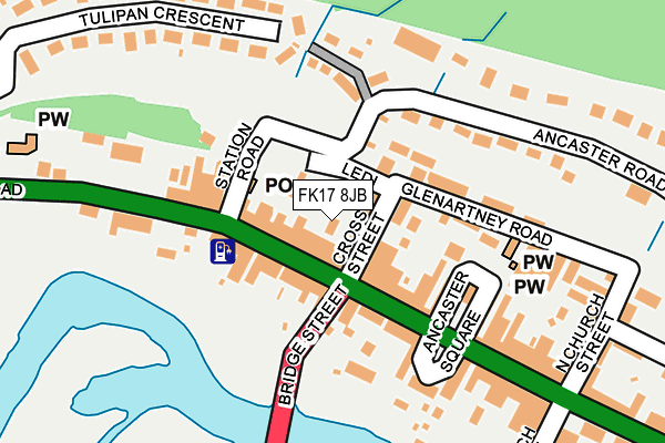 FK17 8JB map - OS OpenMap – Local (Ordnance Survey)