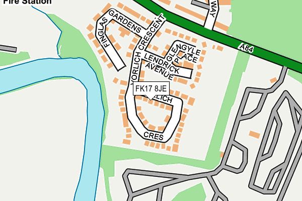 FK17 8JE map - OS OpenMap – Local (Ordnance Survey)