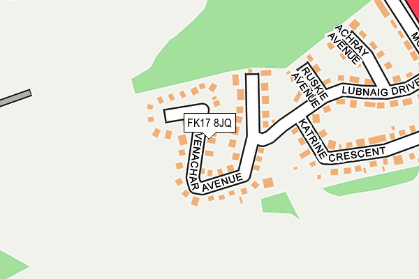 FK17 8JQ map - OS OpenMap – Local (Ordnance Survey)
