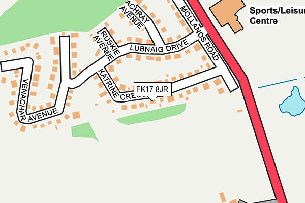 FK17 8JR map - OS OpenMap – Local (Ordnance Survey)
