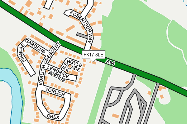FK17 8LE map - OS OpenMap – Local (Ordnance Survey)