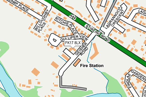 FK17 8LX map - OS OpenMap – Local (Ordnance Survey)