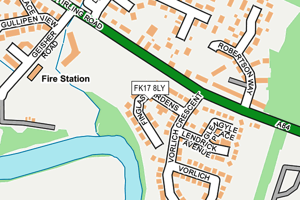 FK17 8LY map - OS OpenMap – Local (Ordnance Survey)