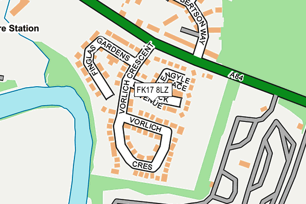 FK17 8LZ map - OS OpenMap – Local (Ordnance Survey)