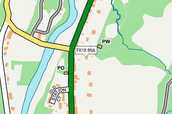 FK18 8NA map - OS OpenMap – Local (Ordnance Survey)