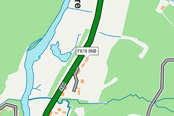FK18 8NB map - OS OpenMap – Local (Ordnance Survey)