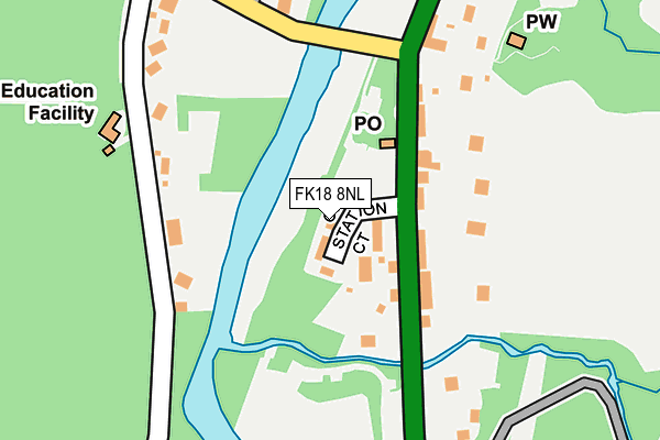 FK18 8NL map - OS OpenMap – Local (Ordnance Survey)