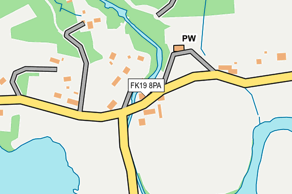 FK19 8PA map - OS OpenMap – Local (Ordnance Survey)