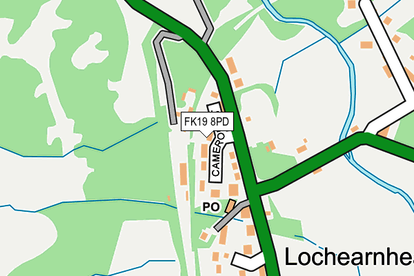 FK19 8PD map - OS OpenMap – Local (Ordnance Survey)